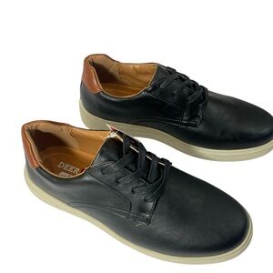 Deer Stags Men’s Black Faux Leather Oxford Sneakers Comfort Casual Shoes Size 9M